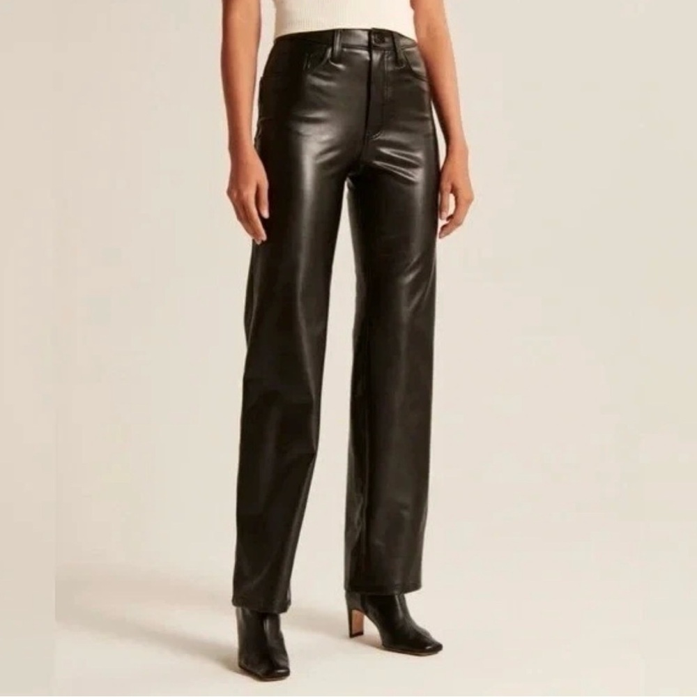 Abercrombie & Fitch Faux Leather Pants Ultra High Rise Size 16